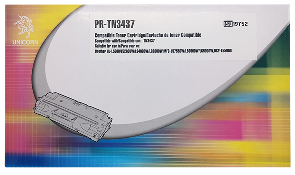 Unicorn Toner Cartridge, For Brother Laser Printers, Black, Model PR-TN3437