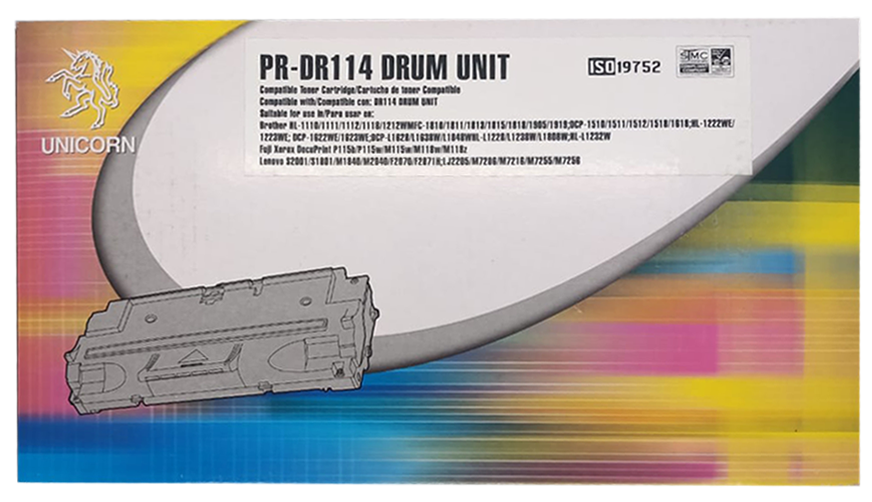 Unicorn Toner Drum Unit, For Brother - Xerox - Lenovo Laser Printers, PR-DR114, (Drum Only, No Toner)