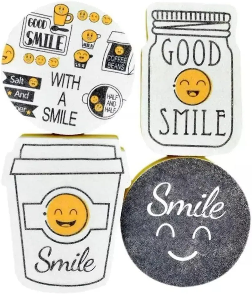 Smile Sponge Loofah, 4 Pieces