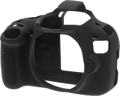 EasyCover Camera Body Protective Case for Canon 1300D-2000D-4000D, Silicone, Black