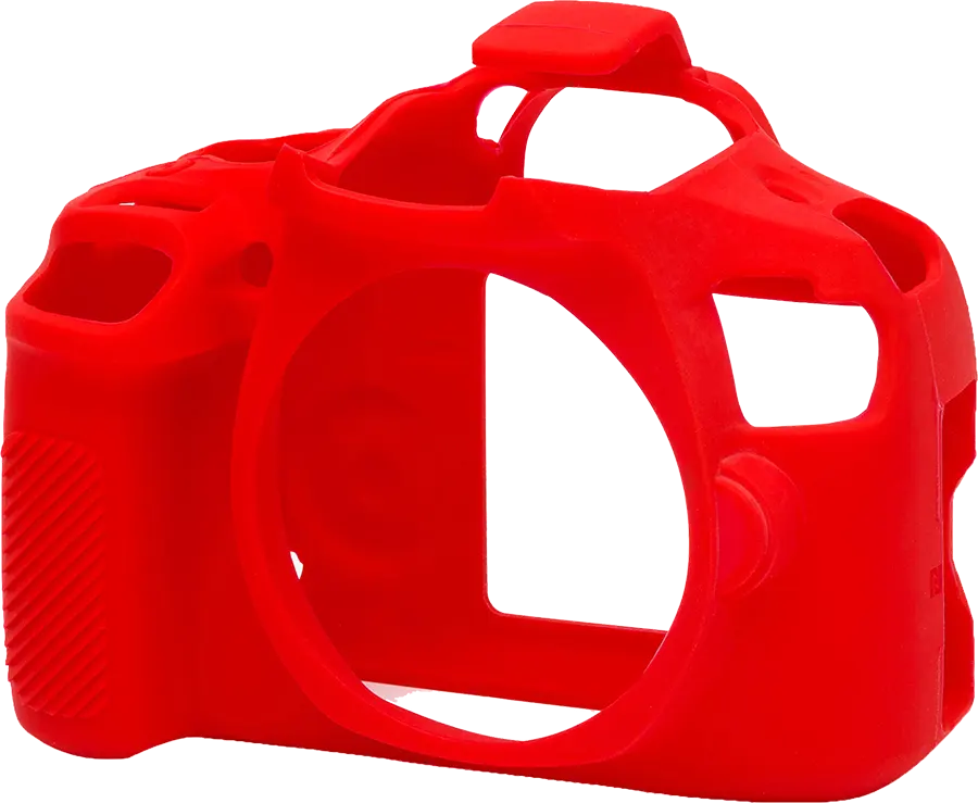 EasyCover Camera Body Protective Case for Canon 1300D-2000D-4000D, Silicone, Red