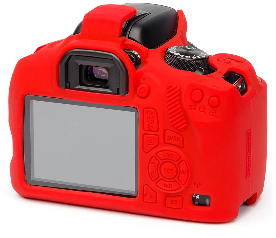EasyCover Camera Body Protective Case for Canon 1300D-2000D-4000D, Silicone, Red