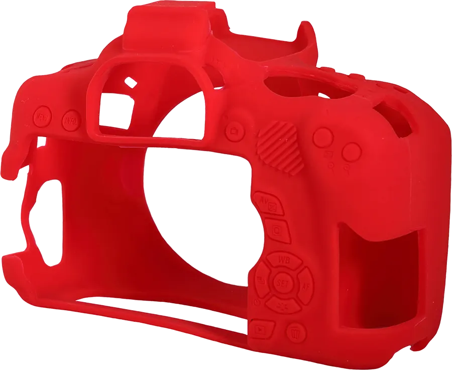 EasyCover Camera Body Protective Case for Canon 750D, Silicone, Red