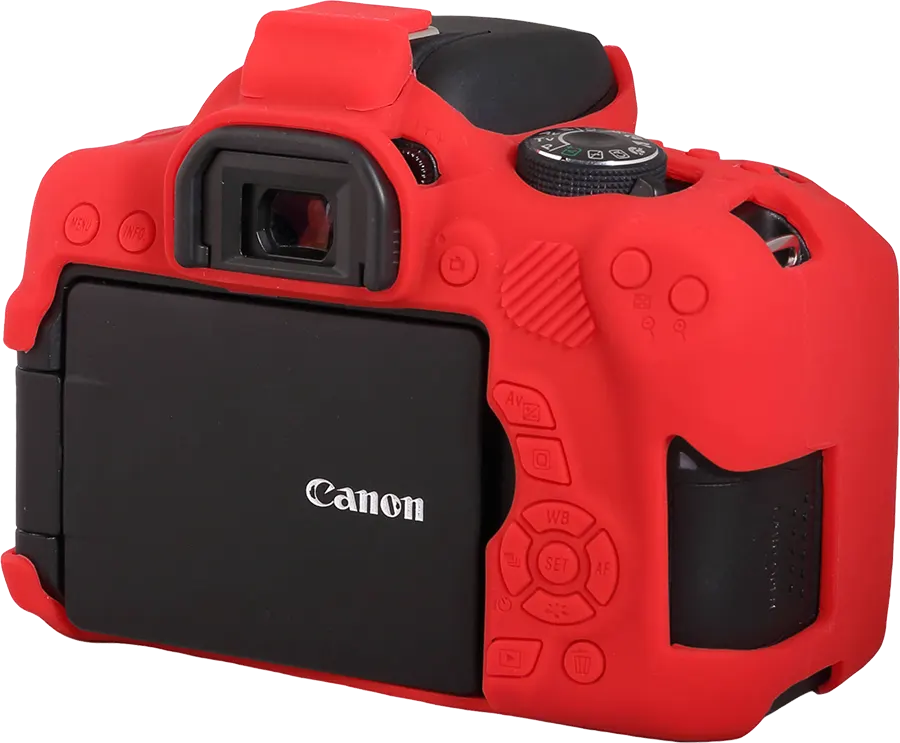 EasyCover Camera Body Protective Case for Canon 750D, Silicone, Red