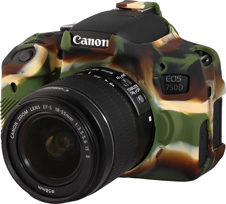 EasyCover Camera Body Protective Case for Canon 750D, Silicone, Camouflage