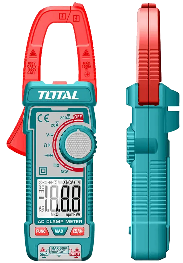 جهاز كلامب ديجيتال من توتال تولز ، 400 امبير ،عداد 4000 ، NCV  TMT762002