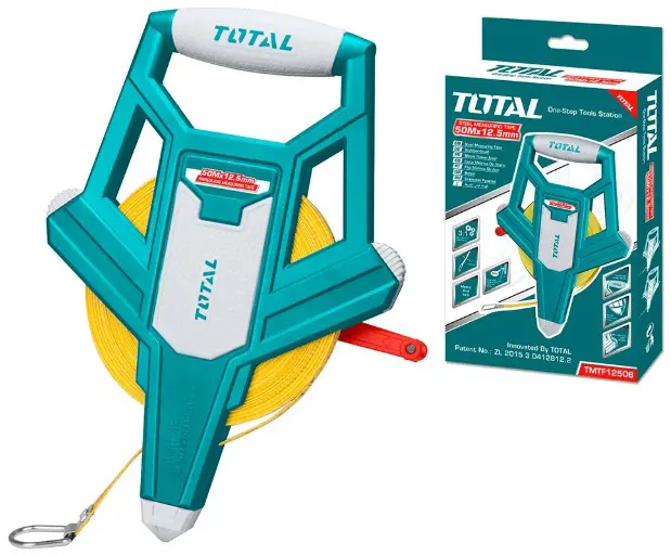 Total Tools Fiberglass Measuring Meter, 50 Meter, Blue, TMTF13506