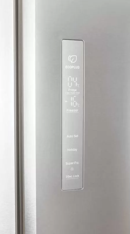 Haier Side by Side No Frost Refrigerator, 638 Liters, 2 Doors , Inverter Technology, Digital Display, Silver, HRF-768SDSM