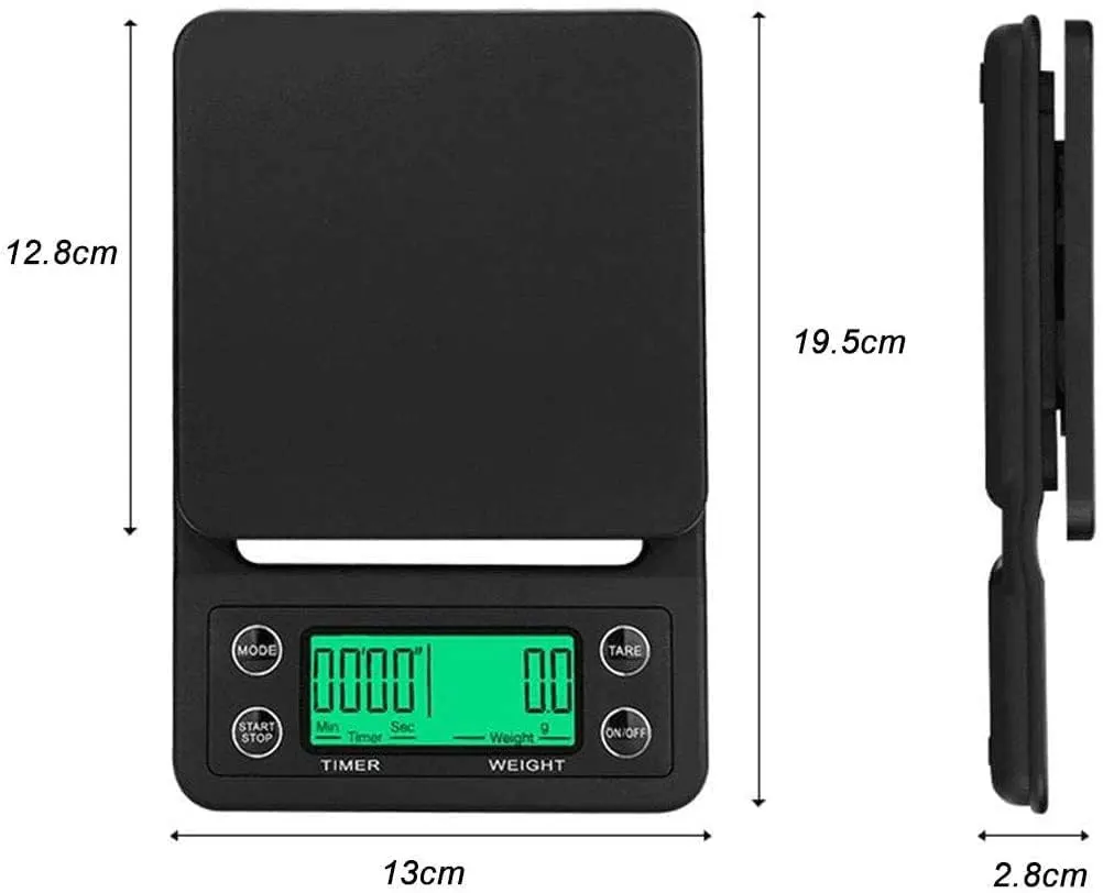 Al Manar Digital Kitchen Scale, 5 Kg, Black