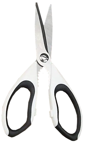 Lux Kitchen Scissors, Black On White, 10-36