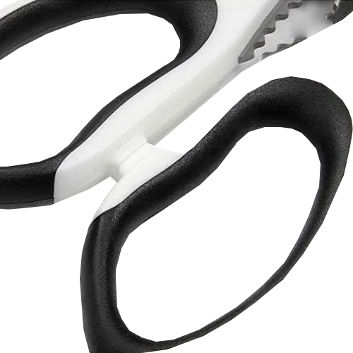 Lux Kitchen Scissors, Black On White, 10-36