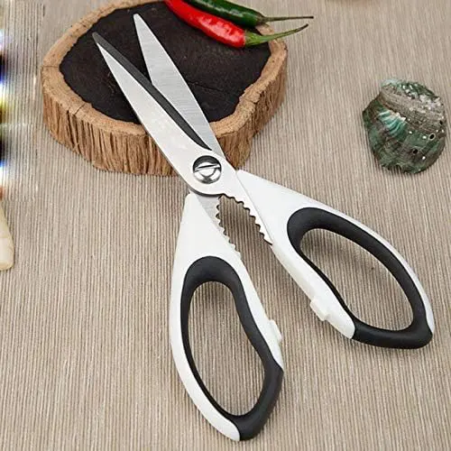 Lux Kitchen Scissors, Black On White, 10-36