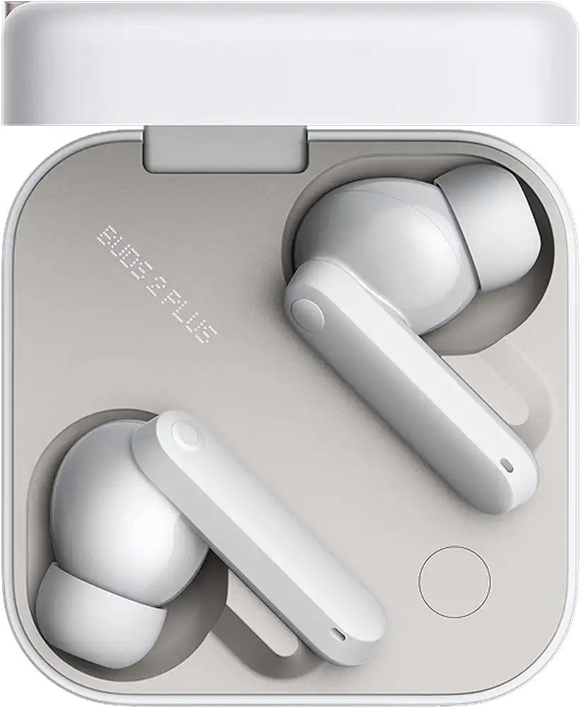 سماعات أذن نوثينج CMF Buds 2 Plus، بلوتوث V5.4، إلغاء الضوضاء النشط، مقاومة للماء، رمادي فاتح