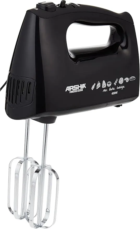 Arshia Egg Beater, 400 Watt, 5 Speeds, Black, HM092-2288