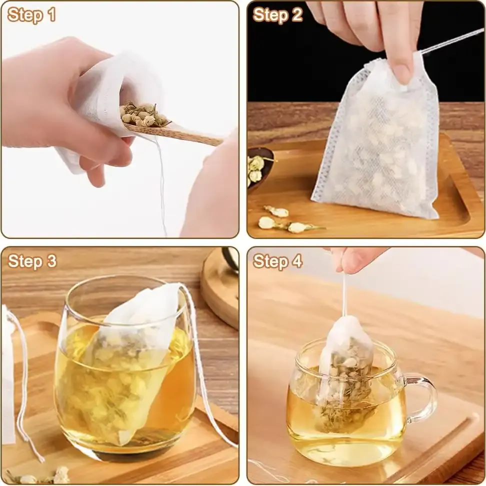 Tea and Spice Filter Bags, 100 Count, Disposable, 049