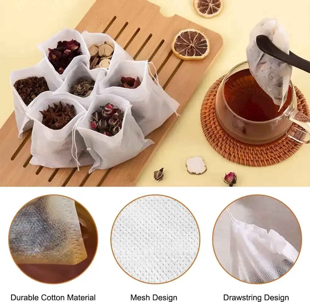 Tea and Spice Filter Bags, 100 Count, Disposable, 049