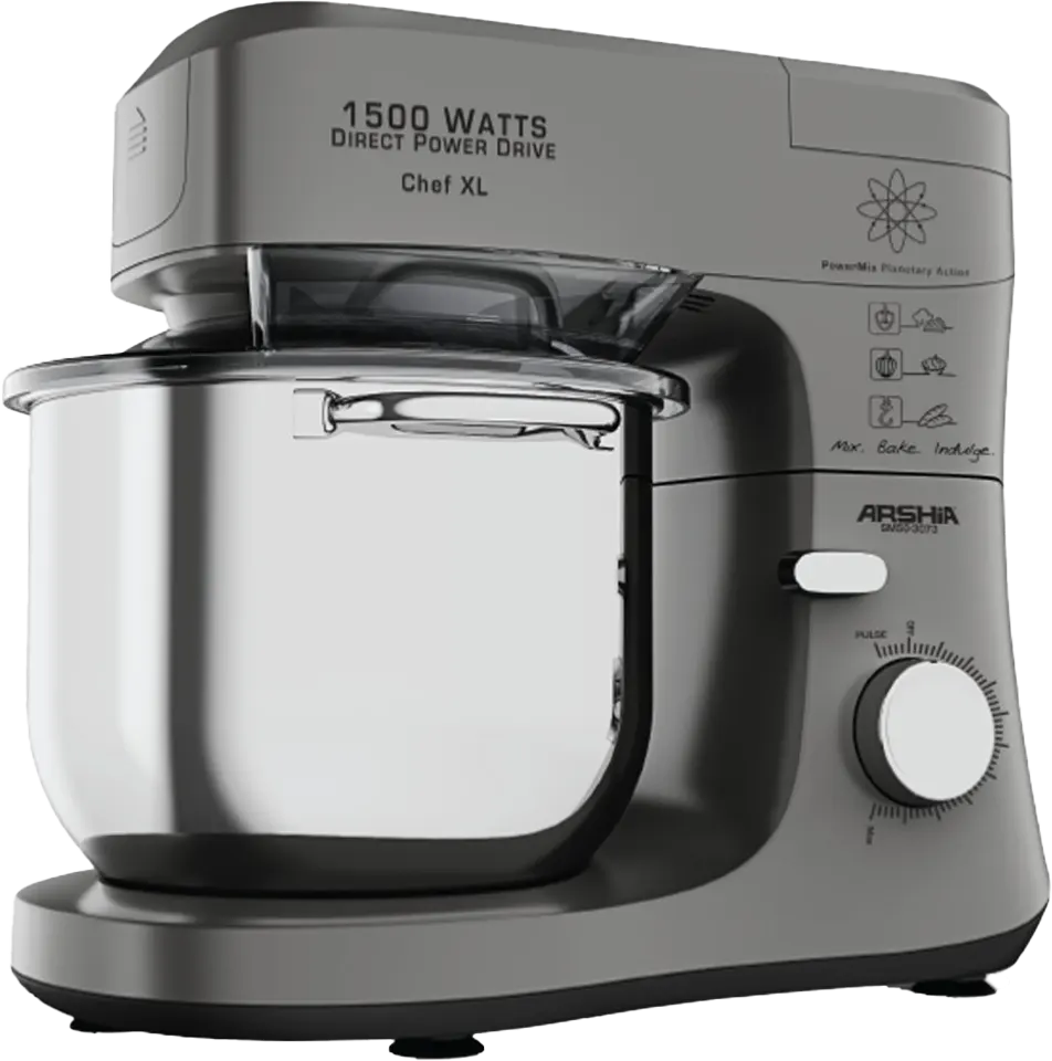 Arshia Electric Mixer, 1500 Watt, 7 Liter, Grey, SM50-3073