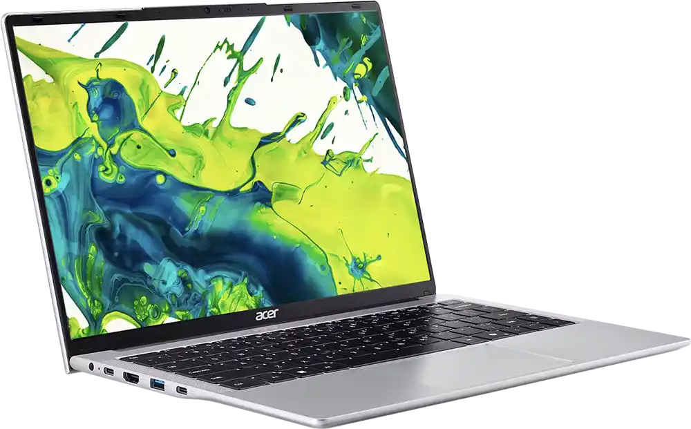 لابتوب أيسر أسباير لايت 14 AL14-51P-5866، معالج إنتل كور I5-1334U، رامات سعة 8 جيجابايت، هارد ديسك SSD سعة 512 جيجابايت، شاشة WUXGA مقاس 14 بوصة، كارت شاشة إنتل فائقة الدقة، نظام التشغيل ويندوز 11 هوم، لون فضي فاتح