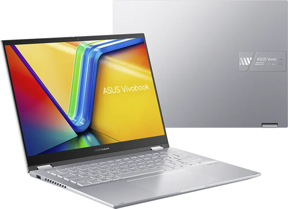 لاب توب اسوس فيفوبوك S14 فليب TP3402VA-EG009W انتل كور i9-13900H، رامات 16 جيجابايت، هارد ديسك 512 جيجابايت اس اس دي،كارت شاشة انتل أيرس اكس اي، شاشة لمس WUXGA فليب 14.0 بوصة، ويندوز 11، فضي