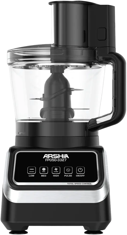 Arshia Food Processor, 1000 Watt, 2.5 Liter, 10 Functions, Black, EP050-3327