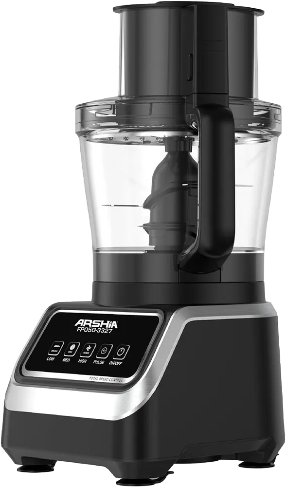 Arshia Food Processor, 1000 Watt, 2.5 Liter, 10 Functions, Black, EP050-3327
