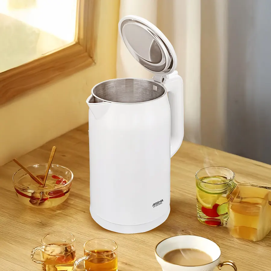 غلاية مياه كهربائية ارشيا، 1800 وات، 1.7 لتر، استانلس، أبيض، EK160-3585