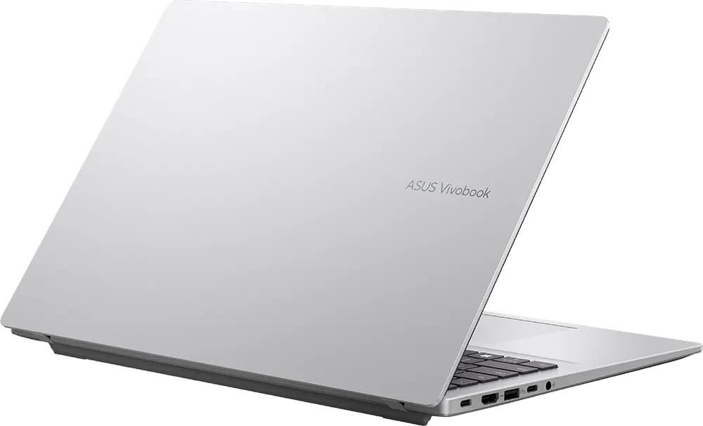 كمبيوتر محمول فيفوبوك 16 X1607QA-MB054W، معالج Snapdragon® X X1 26 100، رامات سعة 16 جيجابايت، هارد ديسك SSD سعة 1 تيرابايت، شاشة WUXGA مقاس 16.0 بوصة، بطاقة رسومات Qualcomm® Adreno مدمجة، نظام التشغيل ويندوز 11 هوم، لون فضي