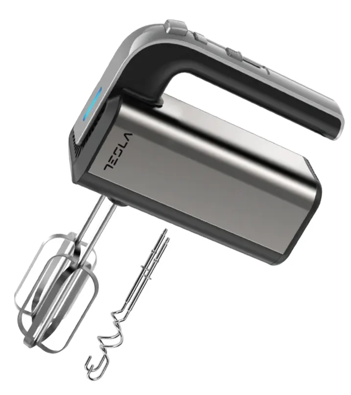 Tesla Mixer Egg Beater, 300 Watts, 5 Speeds + Turbo, Silver, TSL-HM100
