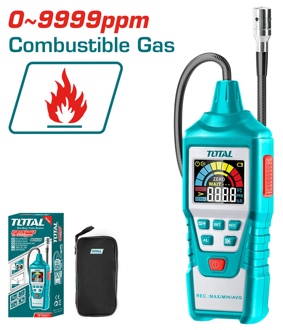 جهاز كشف الغاز توتال تولز ، شاشة ديجيتال ، ازرق ، TETGA01