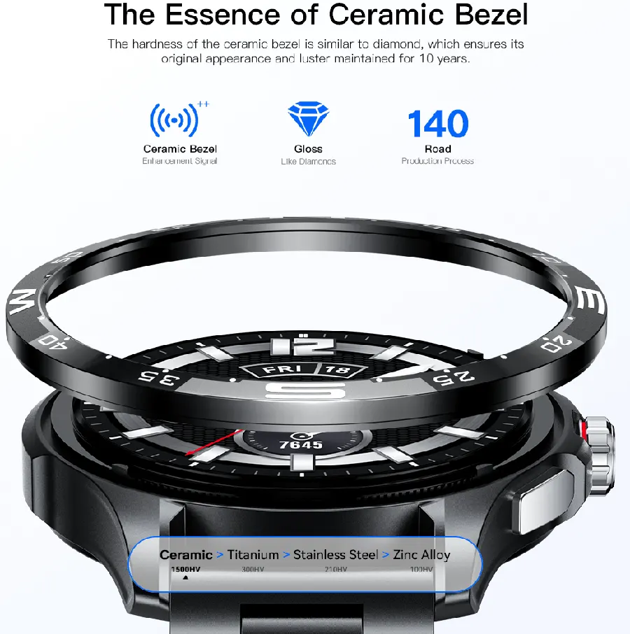 ساعة كيسليكت Actor Leading الذكية، شاشة LTPO مقاس 1.6 بوصة، تدعم gps، بلوتوث 5.3، مقاومة للماء 5 ATM، أسود