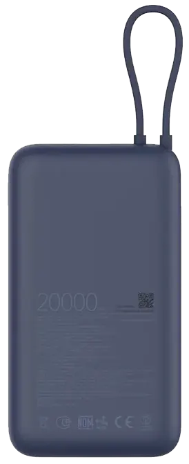 باور بانك شاومي ، سعة 20000 مللي أمبير ، بقوة 33 وات ، كابل مضمن ، أزرق، PB2030MI