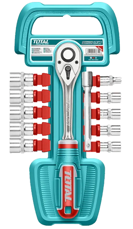 طقم لقم توتال تولز ، 1-4 بوصه ، 12قطعة ، THT14114126