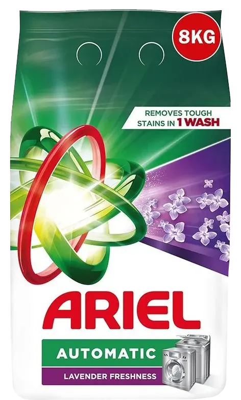 Ariel Automatic Washing Machine Powder, Lavender Scent, 8 kg