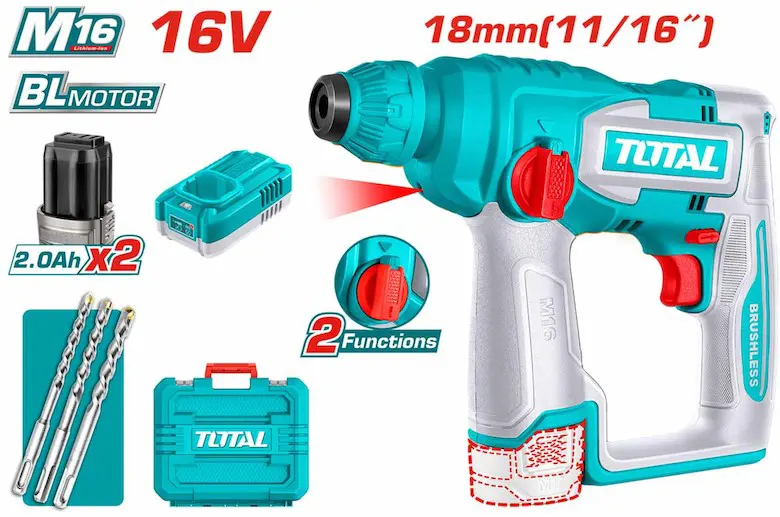 هيلتي بطارية توتال تولز ، 16 فولت ، 18 مللي ، 2 بطارية ، وشاحن ، TRHLI-16168