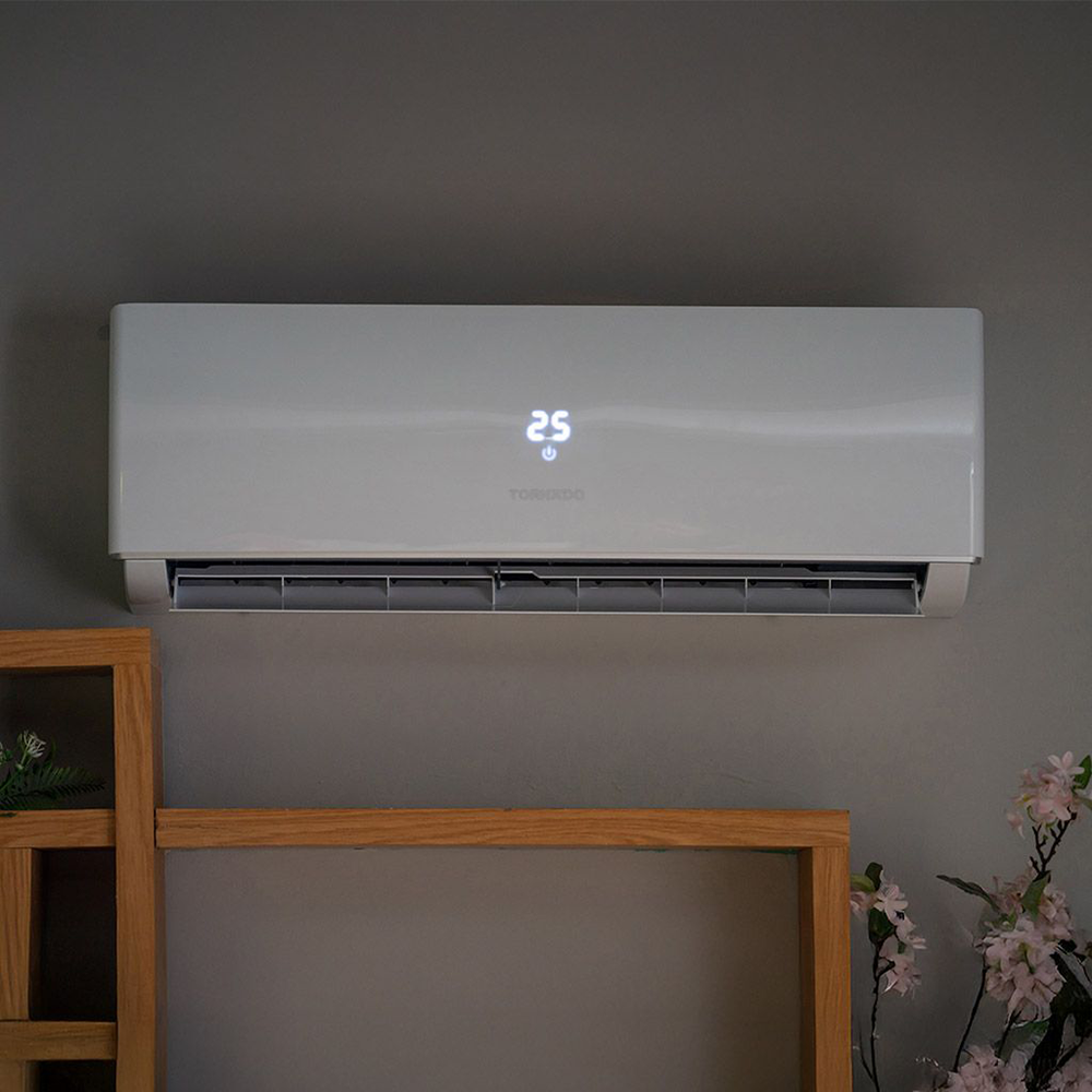 تكييف هواء تورنيدو ، 1.5 حصان ، بارد فقط ، شاشة ديجيتال ، تكنولوجيا البلازما شيلد ، أبيض ، TH-H12BEE