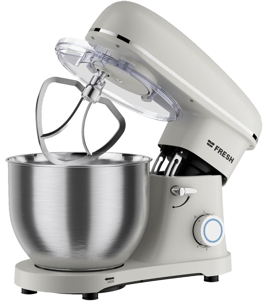 Fresh Stand Mixer , 1900 Watt , 8 Liter , 6 Speeds + Turbo , Beige , FSM-1900-BG