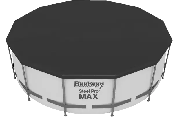 Bestway Steel Pro Round Pool, 366 x 122 cm, Metal Legs, with Filter, Ladder and Cover, 56420