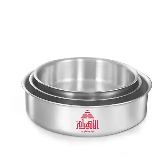 طقم صواني فرن كلاسيك الاهرام، 3 قطع، الومنيوم