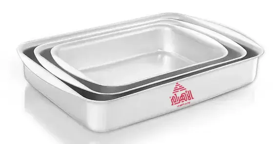 Al Ahram Classic Oven Casserole Set, 3 Pieces, Aluminum