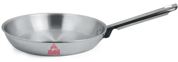 Al Ahram Classic Aluminum Frying Pan, Size 18, Stainless Steel Handle
