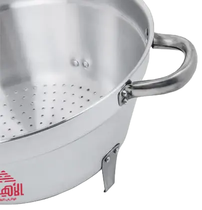 مصفاة خضار بأرجل كلاسيك الاهرام، مقاس 30 سم، يدين ستانلس، ألومنيوم