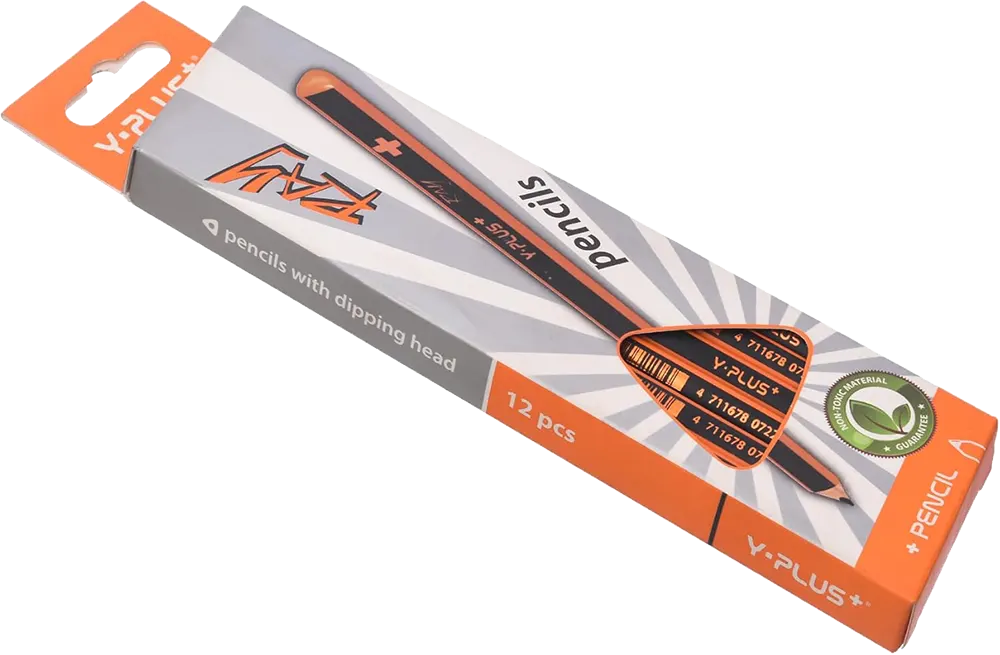 علبة اقلام رصاص واي بلس، 12 قللم، أسود