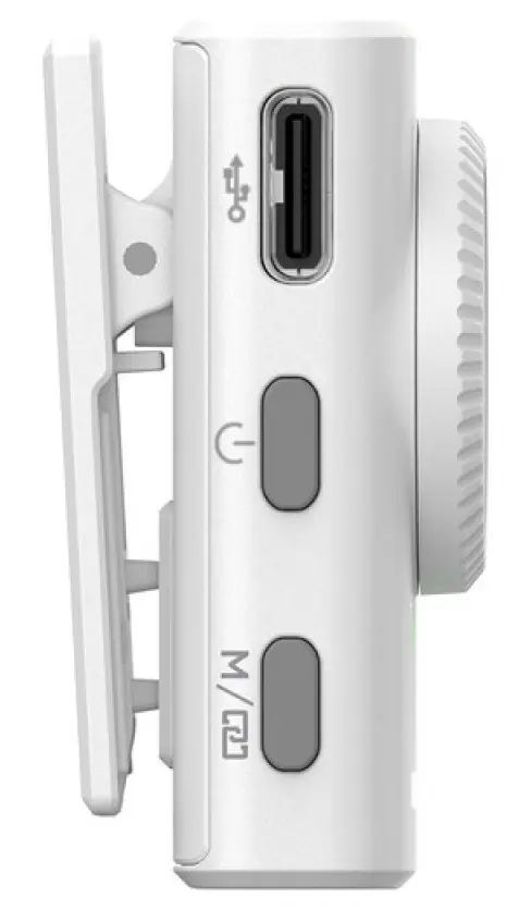 Hollyland Lark M2 Wireless Combo Microphone, Omnidirectional, Environmental Noise Cancelling, LED Indicator, 300m Connection Range, White