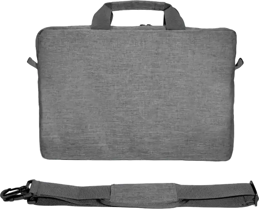 Iconz Laptop Shoulder Bag, 15.6 Inch, Nylon, Light Grey, 3038