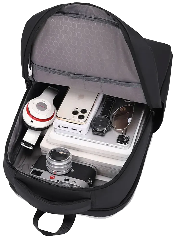 Rahala Laptop Backpack, 15.6 inch, Water-Resistant, Black , A902