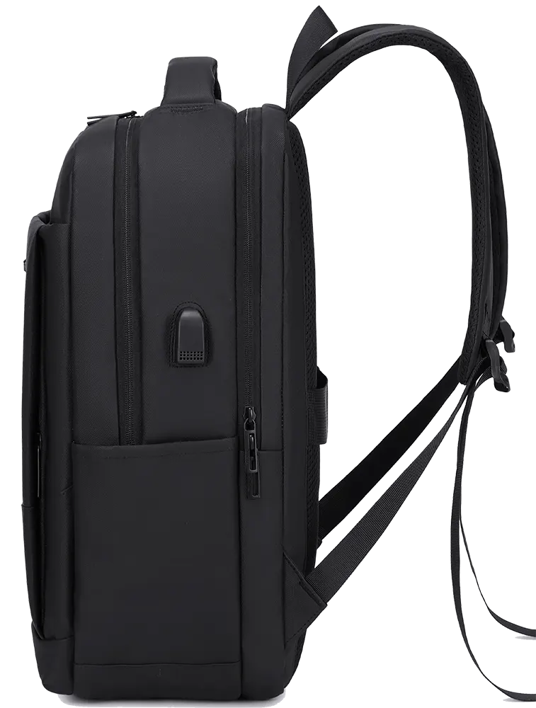 شنطة ظهر لاب توب رحالة ، مقاس 15.6 بوصة ، مقاومة للماء ، أسود ، A901