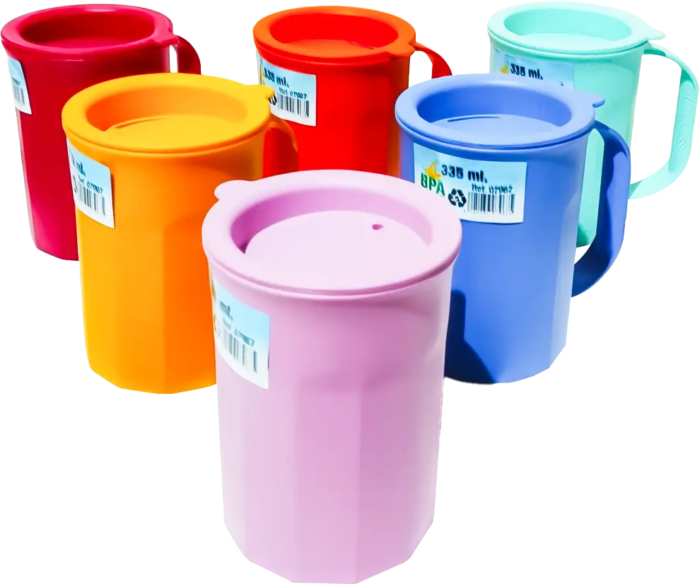 Mintra 335ml Plastic Mug with Lid