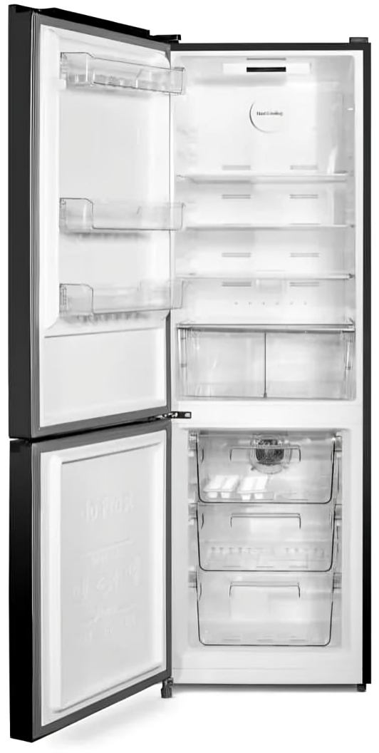 Unionaire Combi No Frost Refrigerator, 370 Liters, 2 Doors, Digital Display, Glass Door, Black, URN-500CLBLG1A-DTXHN