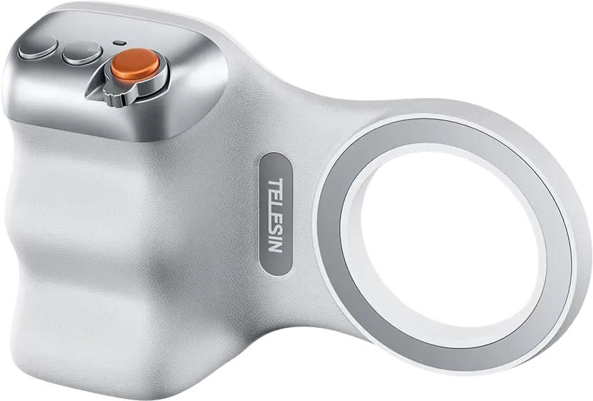 حامل موبايل تيليسين فان شوت مجناتيك ، مع مفتاح تحكم في الكاميرا ، أبيض