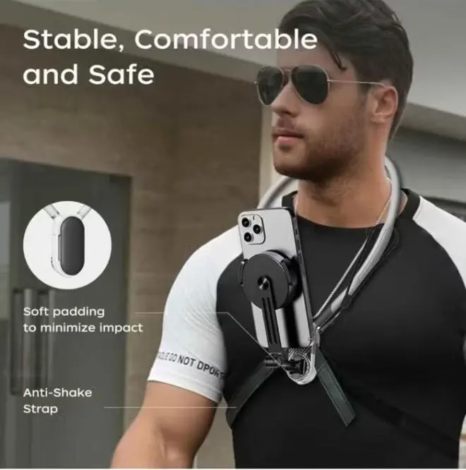 حامل هاتف للرقبة من جماري، مغناطيسي، قابل للدوران، mg-02